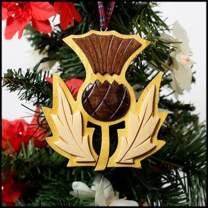 Wooden Thistle Ornament