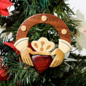 Wooden Claddagh Ornament