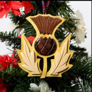 Wooden Thistle Ornament