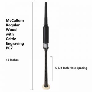 McCallum Blackwood Practice Chanter w/ Celtic Engraving - Regular (PC7)