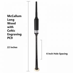 McCallum Blackwood Practice Chanter w/ Celtic Engraving - Long (PC9)