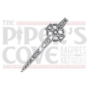 Celtic Cross Pewter Kilt Pin by Gaelic Themes
